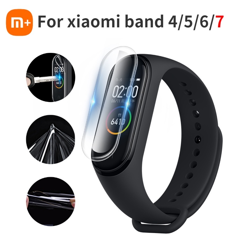 สําหรับ miband 7 ป้องกันหน้าจอ ฟิล์มไฮโดรเจล Xiaomi Mi Band 4/5/6/7 HD นิ่ม TPU ป้องกัน 5 6