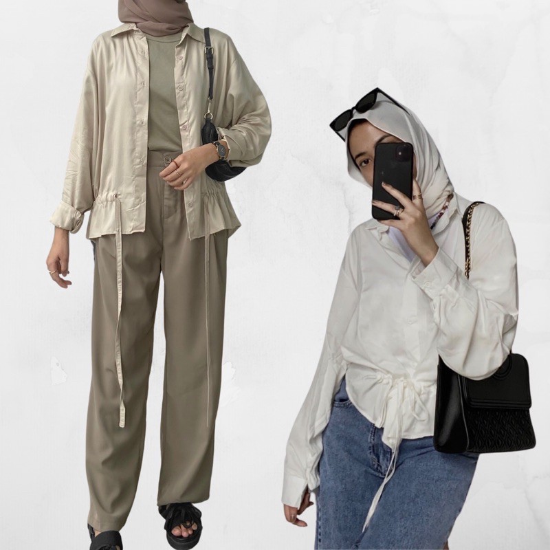 Kemeja Hollingberry - เสื้อเชิ้ต Jennie Basic Outfit เสื้อเชิ้ตผู้หญิง