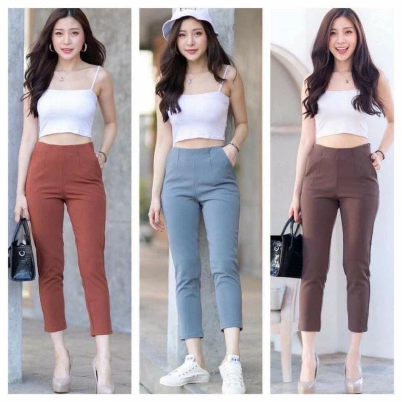 กางเกงซีปข้าง7ส่วนผ้าโรเชฟแท้น้องใหม่ฝากด้วยนะค่ะ