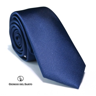 Giorgio Del Sarto Necktie 6 cm Blue with Fabric Texture เนคไทสีกรมลายพื้นมีเท็กเจอร์