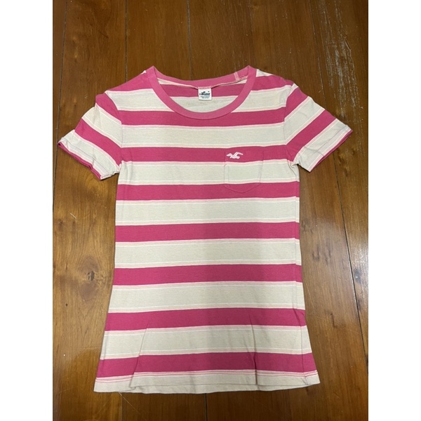 เสื้อยืดคอกลม ลายทาง แบรนด์hollister