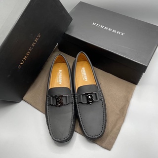 NEW BURBERRY LOGO SIGNATURE DRIVER LOAFER SHOES