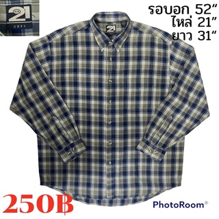 เสื้อลายสก็อต21RUE GUYS(ของแท้มือ2สภาพ9/10)