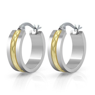 555jewelry ต่างหู รุ่น MNC-ER089-B1 (Yellow Gold)[ER39]