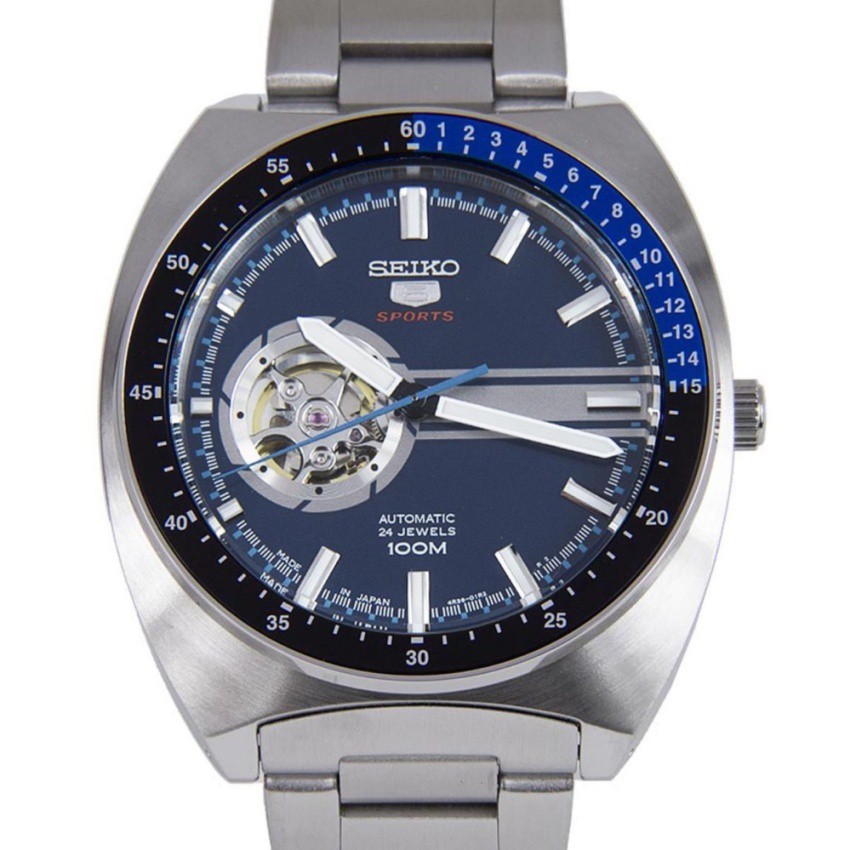 Seiko 5 นาฬิกาข้อมือผู้ชาย Sports Automatic 24 Jewels Open Heart Dial Japan Made SSA327J