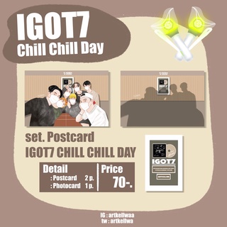 artkellwa  set.Postcard IGOT7 CHILL CHILL DAY