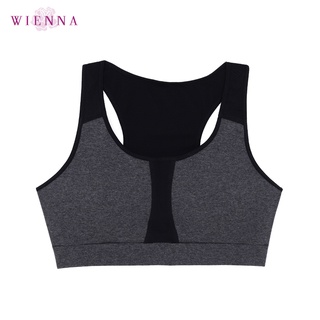 Wienna Sport Bra DH21000  เสื้อชั้นในสปอร์ตบรา เสื้อชั้นในออกกำลังกาย ผ้าTop Dry ไร้โครง สีเทา