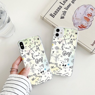 cute chemical formula เคสไอโฟน 11 14 pro case iPhone 8พลัส 7 8 Plus Se2020 เคส X Xr Xs Max 13 12 11 promax phone cover