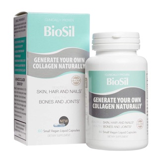 New💥pre order💥🇺🇸BioSil by Natural Factors, Advanced Collagen Generator, 60 Small Vegan Liquid Capsules