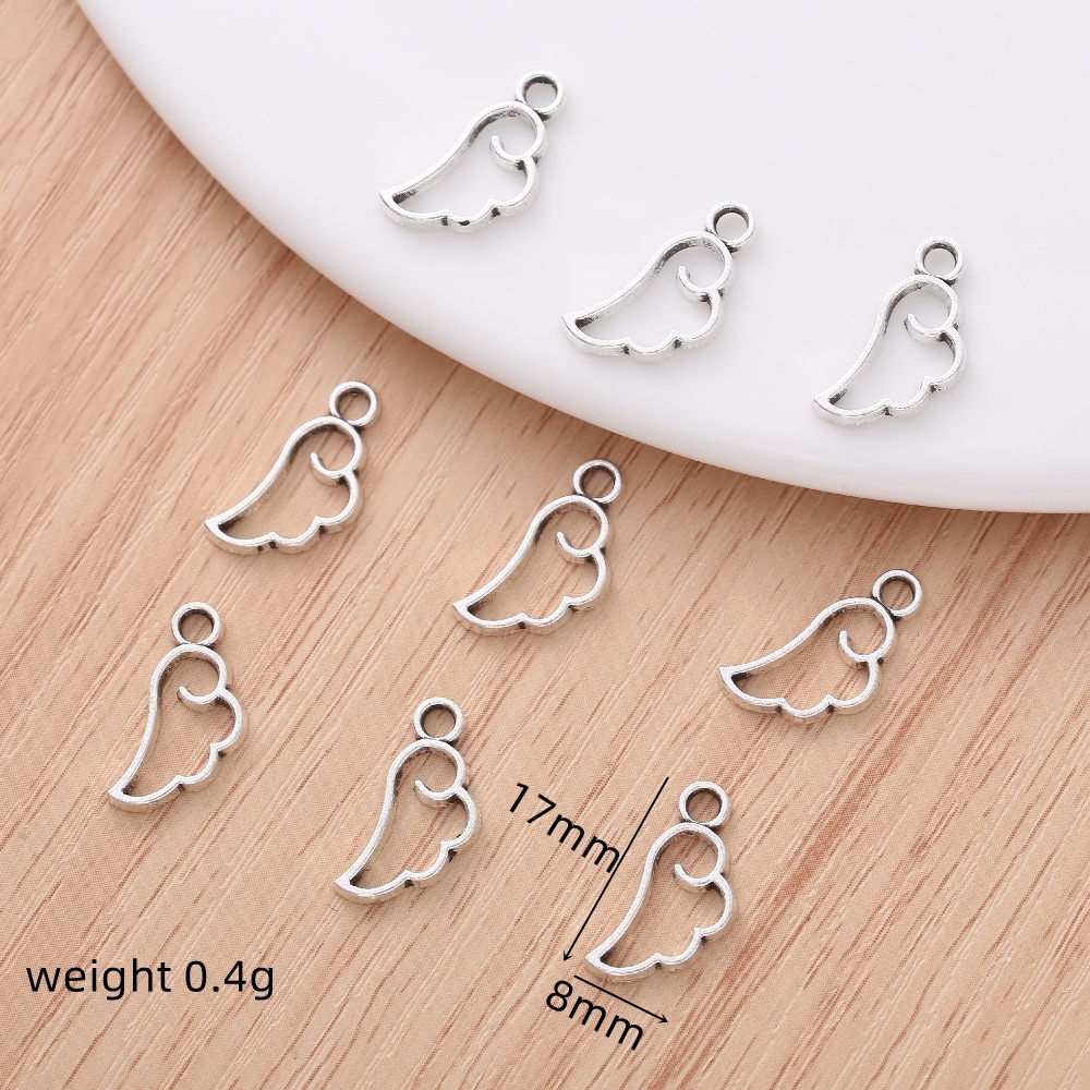 จี้รูปปีก สวยหรู สําหรับทําเครื่องประดับ สร้อยคอ ต่างหู DIY 50 ชิ้น