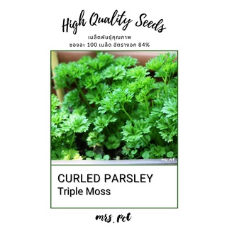 เมล็ดสมุนไพรฝรั่งพาร์สลีย์ Parsley : Curled Triple Moss