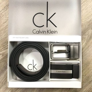 Best Gift Ideas For Men สุดคุ้ม! ซื้อ1ได้ถึง2! CALVIN KLEIN REAL LEATHER BELT VALUE PACK Limited Edition เซทเข็มขัดหนังแ