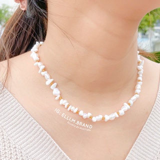 สร้อยคอไข่มุกแท้ ✨White Pearl🐚📿🤍-HANDMADE- [ELLI.M.BRAND]