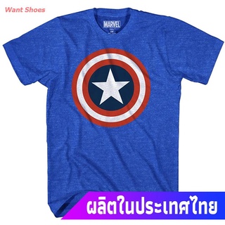 ผ้าฝ้าย 100%เสื้อยืดยอดนิยม Marvel Capn America Mens 80s Capn America T-Shirt Sports T-shirtS-3XL