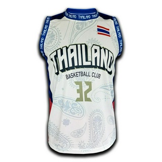 เสื้อบาส เสื้อบาสเกตบอล ลาย Thailand#32  รุ่น #BK0192 พิมพ์ทั้งตัว ไซส์ S-5XL