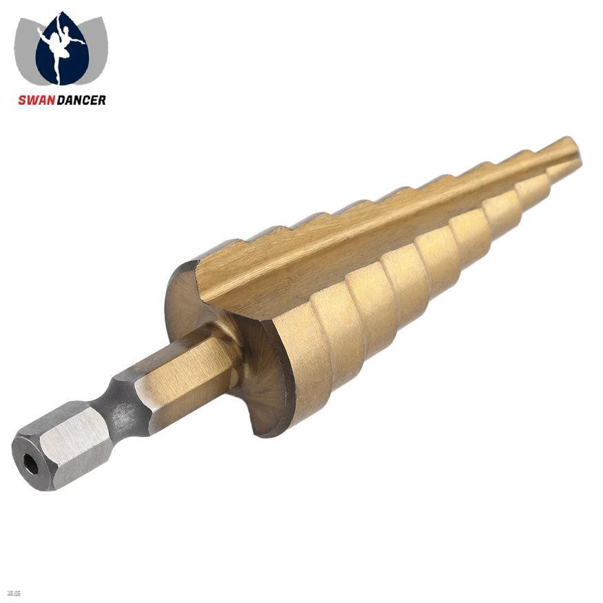 เจาะ Hexagonal Shank Step Drill Cone Bit Hole Groove Metal Wood Cutter ...