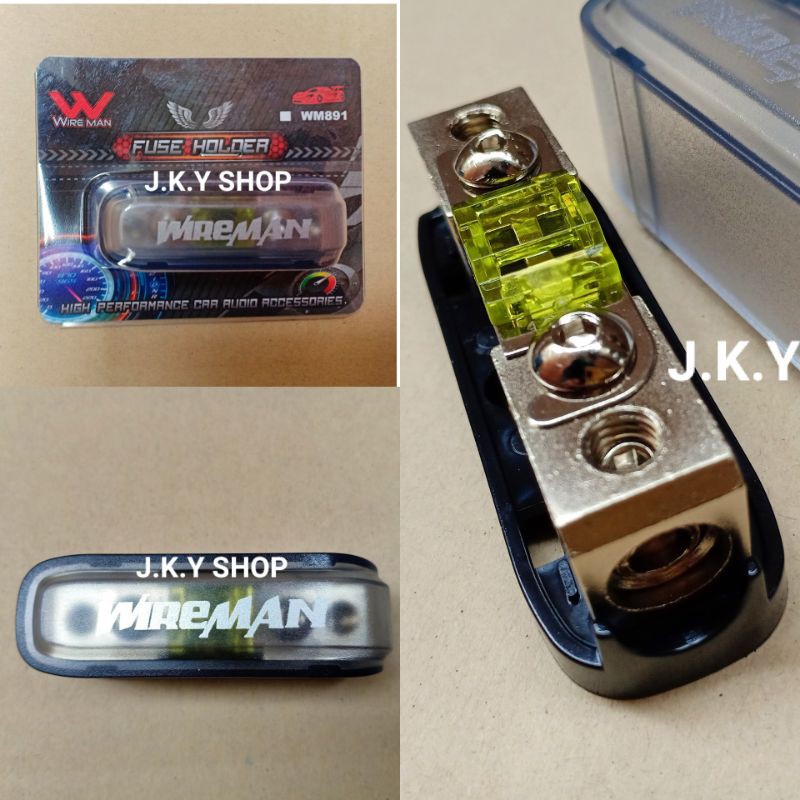 ฟิวส์รถยนต์ wireman 891 ไส้ฟิวส์ก้ามปู-100A เข้า1ออก1 (ตัวเล็ก)