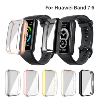 เคสนาฬิกาข้อมือ TPU นิ่ม ป้องกันเต็มจอ สําหรับ Huawei Band 7 6 Honor Band 6