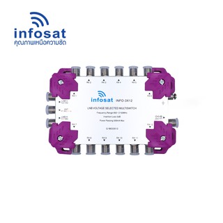 INFOSAT Multi-Switch INF-3X12 สำหรับ 1 จานดาวเทียม 1 เสาอากาศ 12 จุดรับชมอิสระ