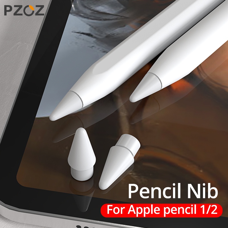 4Pcs For Apple Pencil ใช้แทนหัวสึก ป้องกันรอยขีดข่วน Tip รุ่น 1/2 Gen Replace Nib Tip iPad Pro Stylus Touchscreen Tablet