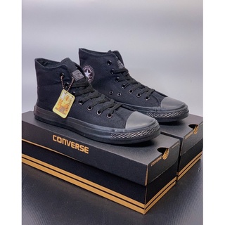 🔥รองเท้า Convers All Star Classic OX All Black รองเท้าผ้าใบผู้ชายและผู้หญิง36-45(Free Box Set)