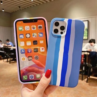 [ส่งจากไทย] เคสโทรศัพท์ลายรุ้งสีน้ำเงินเหมาะสำหรับ Case i.7.8.X.XS.XSMax.