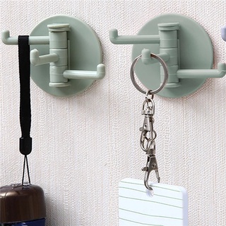 [ Home Creative Nail-Free Strong Bearing Racks] ตะขอแขวนผนังแบบหมุนได้สําหรับติดผนัง