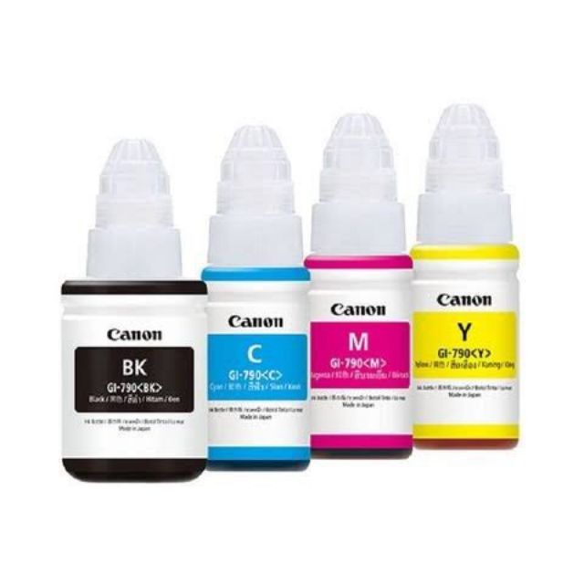 หมึก Canon 4สี หมึกเติมของแท้ 100% GI-790 BK/C/M/Y แบบไม่มีกล่อง
