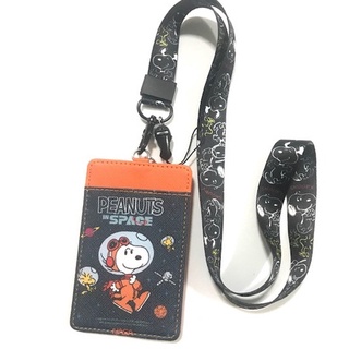 SNOOPY SPACE สายคล้องคอ สายคล้องบัตร ที่ใส่บัตร ซองใส่บัตร ที่ใส่บัตร พร้อมสายคล้องคอ ลาย SNOOPY งานดี สวยงาม 8118 SHOP