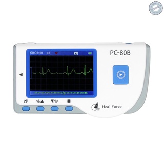 Heal Force เครื่องวัดอัตราการเต้นของหัวใจแบบพกพา Ecg Ekg พร้อมสาย Usb + สายไฟ Electrode + สายไฟ