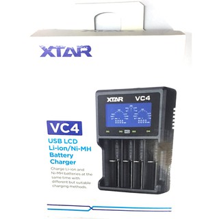 เครื่องชาร์จเปล่า XTAR VC4 USB NiMH / Li-ion BATTERY LCD Charger ของแท้โค้ดเช็คได้