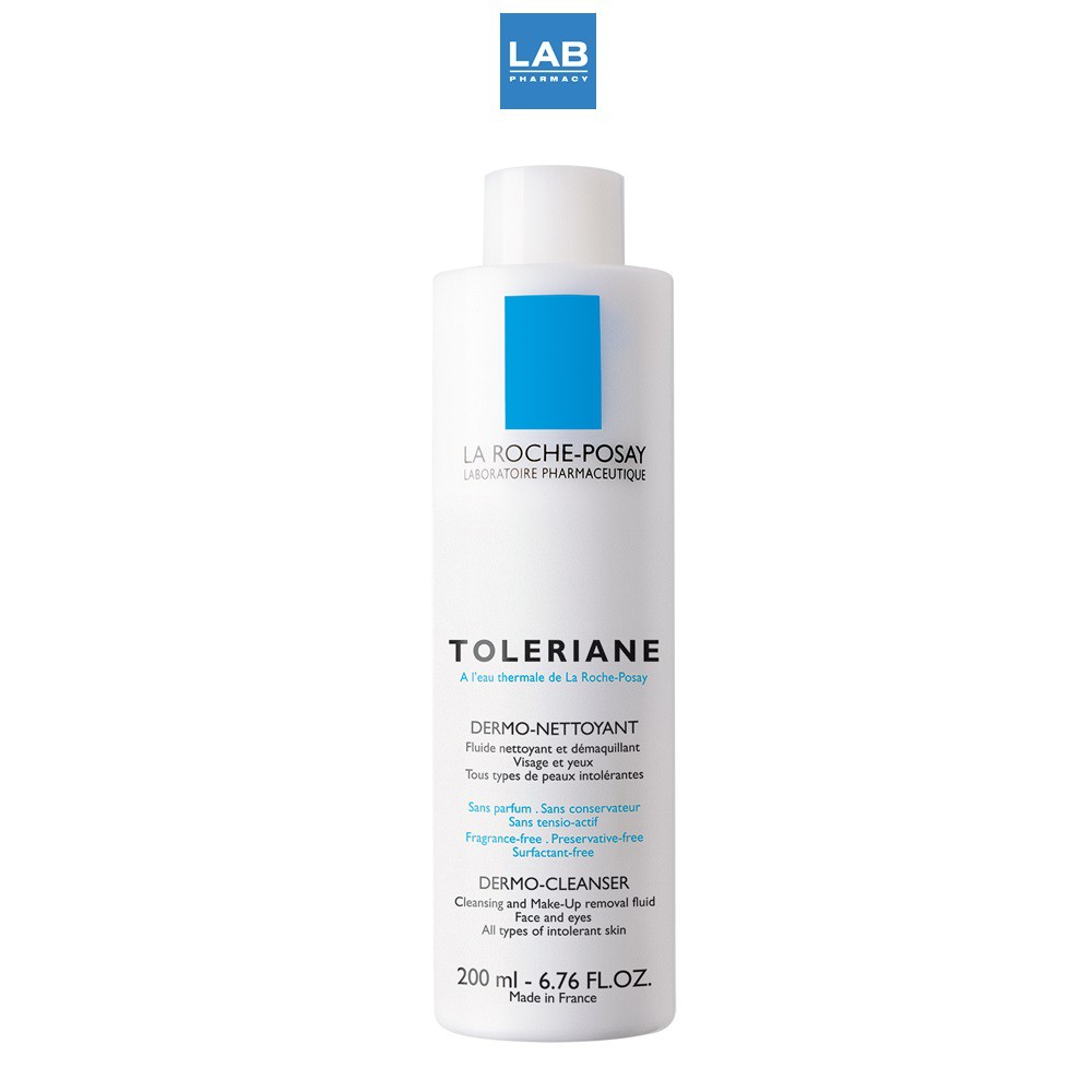 LA ROCHE-POSAY Toleriane Dermo Cleanser 200 ml. - ทำความสะอาดผิว เช็ดล้างเครื่องสำอาง สำหรับผิวแพ้ง่าย