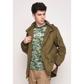 Skelly แจ็คเก็ตผู้ชาย สีมะกอก Top Mod Parka T2 Olive