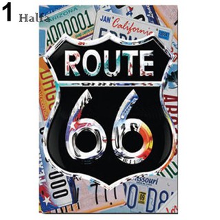 แผ่นป้ายโลหะ ha us route 66 highway สําหรับตกแต่งบ้าน