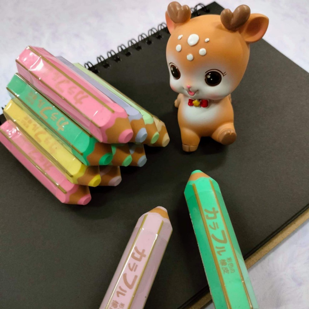 ยางลบ ยางลบรูปดินสอสีพาลเทลน่ารัก M&G AXP963T4