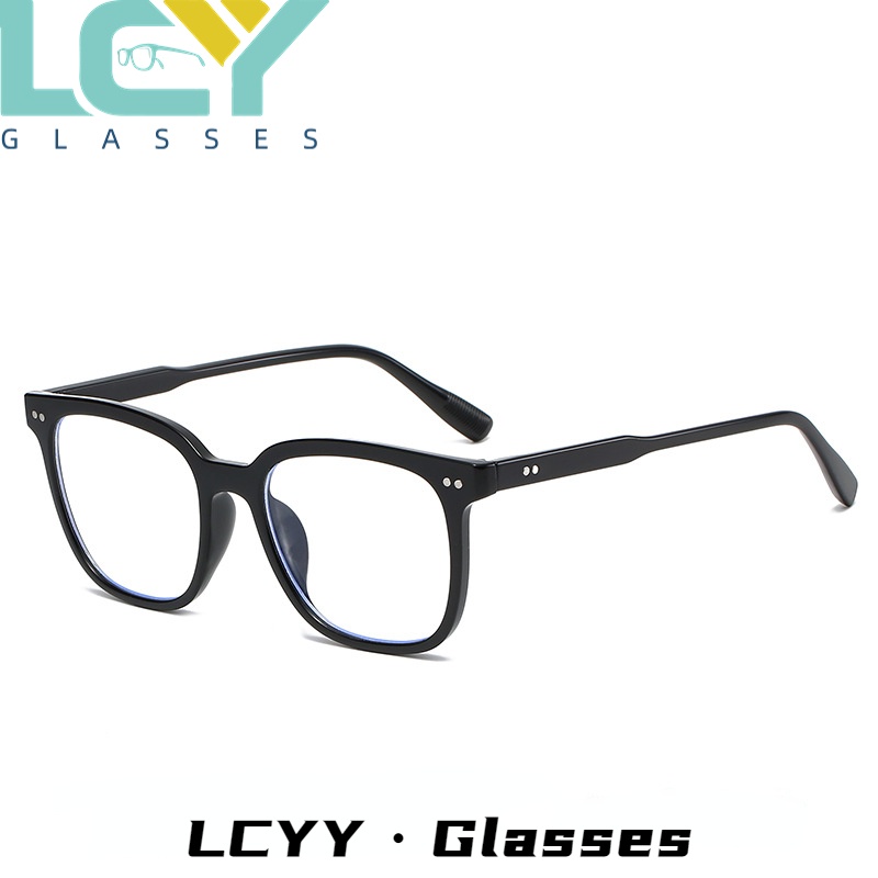 Lcyy ใหม่ แว่นตาสายตาสั้น TR90 กรอบสีดํา ป้องกันแสงสีฟ้า สไตล์เกาหลี สําหรับผู้ชาย และผู้หญิง 319