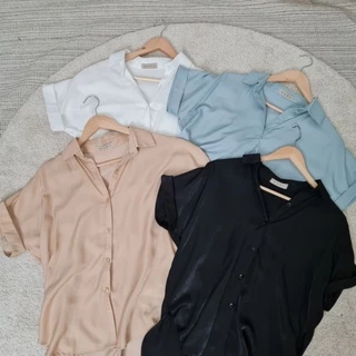 [ FS96 ] WARA เสื้อเชิ้ตแขนเบิ้ล ผ้า COTTON SILK
