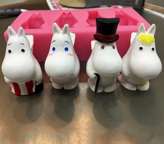 แม่พิมพ์ซิลิโคน รูปการ์ตูน Moomin Moomin สําหรับทําพลาสเตอร์น้ําหอม อโรมาเธอราพี ในรถยนต์