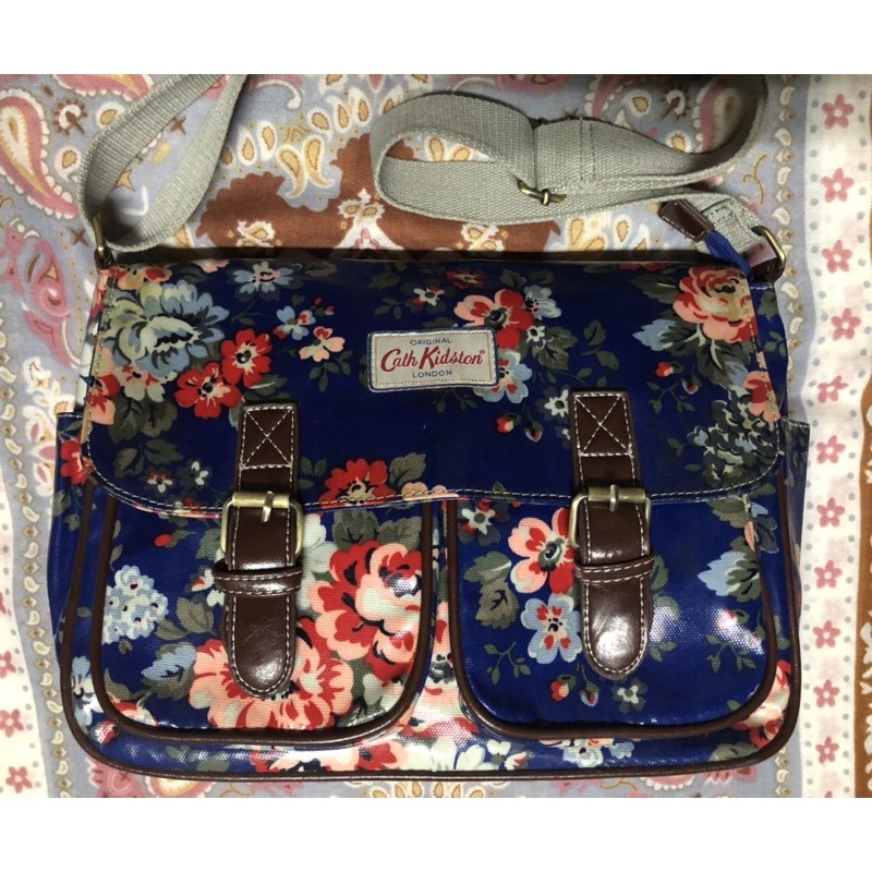 กระเป๋ามือสอง#cath kidstonสีน้ำเงินลายดอก