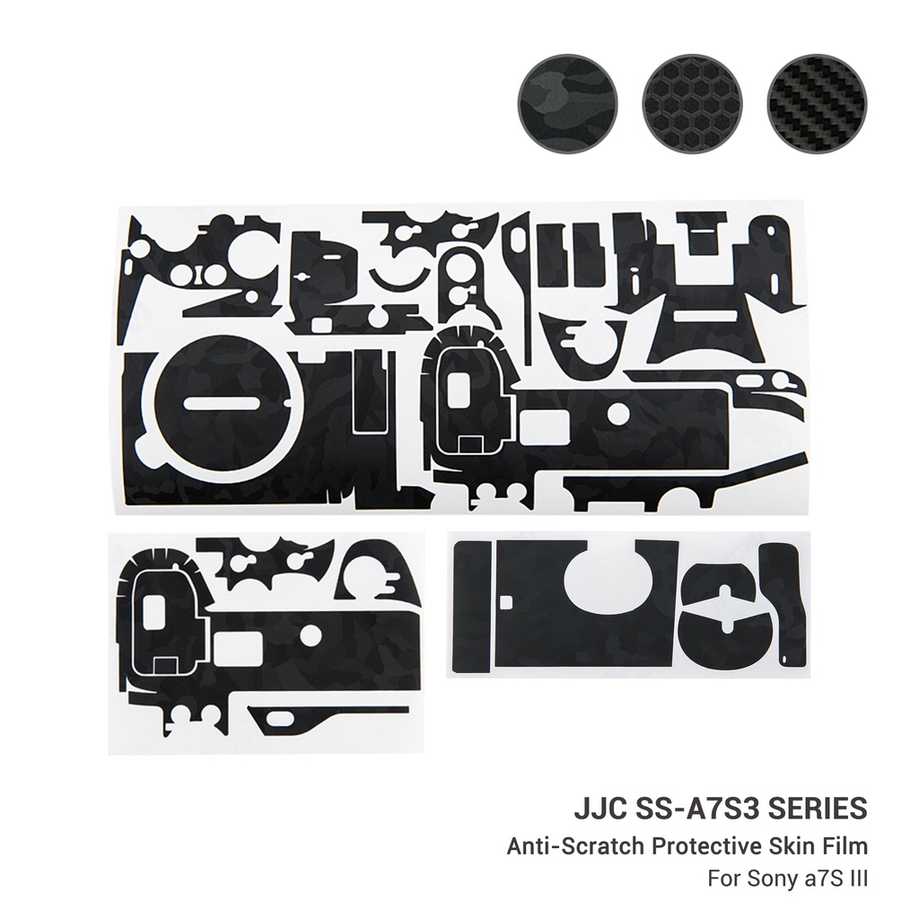 JJC SS-A7S3 สติกเกอร์ป้องกันรอยขีดข่วนสำหรับกล้อง Sony a7S III A7S3 A7SIII , 3M ฟิล์มตกแต่งผิวที่เหลือฟรี
