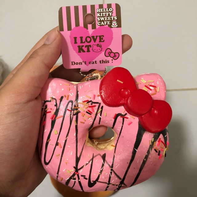 [Squishy] โดนัท เฮลโลคิตตี้ สีชมพูอ่อน (สีสวยมาก) | Hello kitty donut