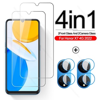 1-to-4 Protective Glass For Honor X7 Glass Camera Glass Xonor Honer Honar X7 X 7 HonorX7 4G CMA-LX2 6.74" Screen Protectors Film