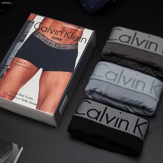 #ส่งทันที：Calvin Klein underwear กางเกงในชาย cotton CK (3 ชิ้น) CK เนื้อผ้าระบายอากาศได้ดี ซึมซับเหงื่อ