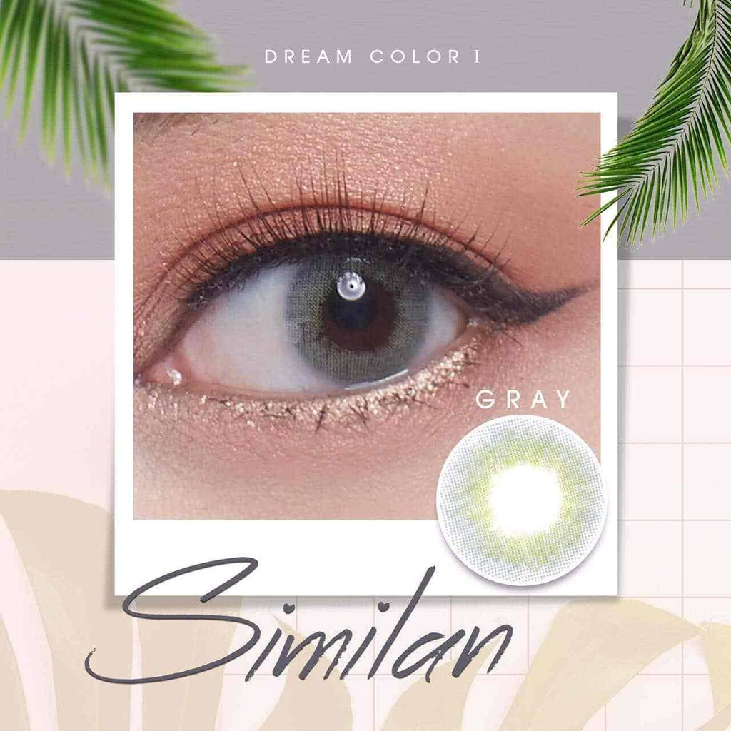 Similan Gray (2) 💜 Dream Color 1 ✨ สีเทา เทา ตาฝรั่ง Contact Lens คอนแทคเลนส์ ค่าสายตา แฟชั่น ฝาม่วง ฝาสีม่วง สายตาสั้น