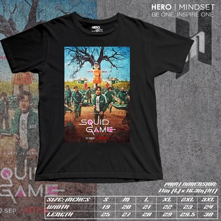 เกมปลาหมึก NETFLIX ซีรีส์ โปสเตอร์ #2 เสื้อคอกลม โดย HERO| ความคิด pCf