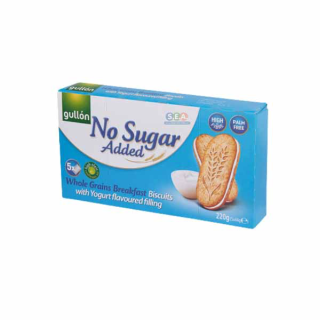 Gullon No Sugar Added Whole Grains Biscuits with Yogurt 220g I กูยอง โนชูการ์ แอด โฮลเกรน บิสกิต ไส้ครีมโยเกิร์ต 220กรัม