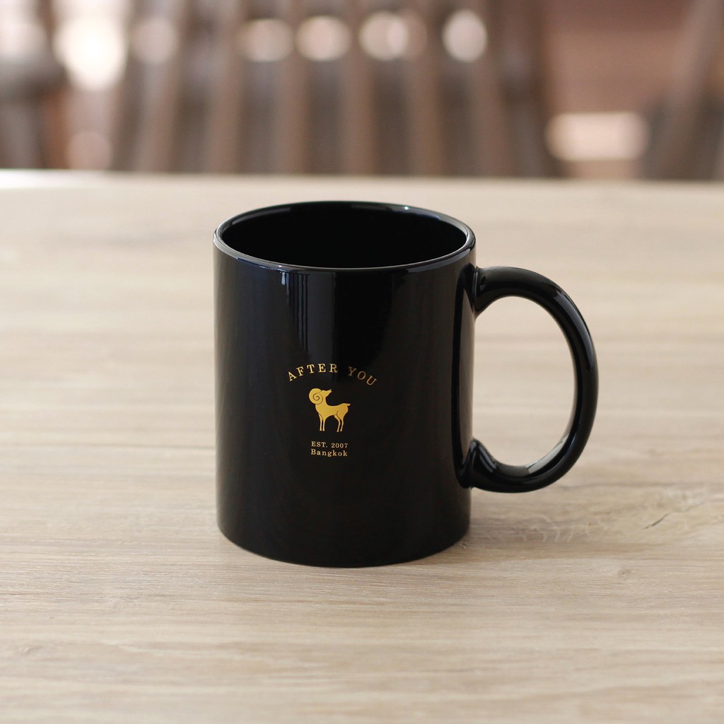 After You Black Mug - แก้วกาแฟเซรามิคสีดำโลโก้สีทอง (03-Mc030) | Shopee  Thailand