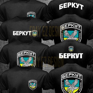 ใหม่ เสื้อยืดแฟชั่น พิมพ์ลายตํารวจ Berkut Eagle Crimea Ukraine Russia Soviet Spetsnaz สําหรับผู้ชายSize S-5XL