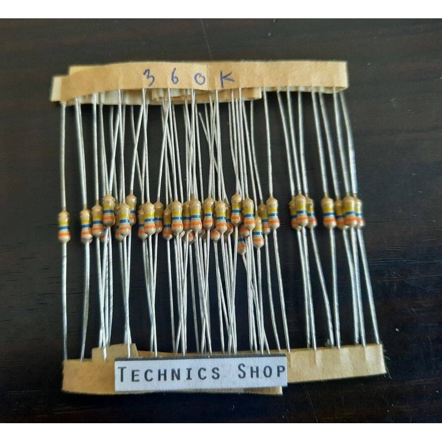 ตัวต้านทาน 360 Kโอห์ม 1/4W จำนวน 20 ตัว Resistor 360 KOhm 20 pcs.