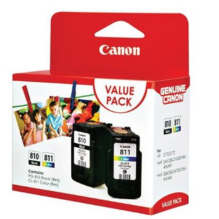 หมึกพิมพ์ Canon รุ่น PG-810/811 (BK/COL) SIZE S ( Original ) 100%